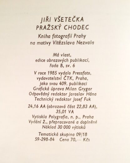 Prazský Chodec - Kniha Fotografií - Afbeelding 3
