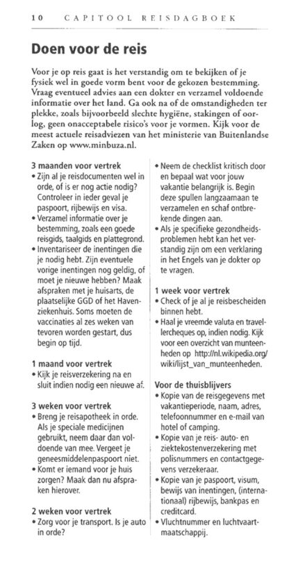 Reisdagboek - Capitool Reisgidsen