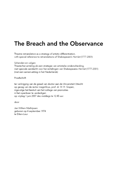 The Breach and the Observance - Afbeelding 3